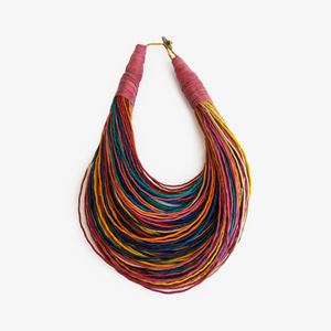 Multilayer Leather Rope Necklace from Ghana